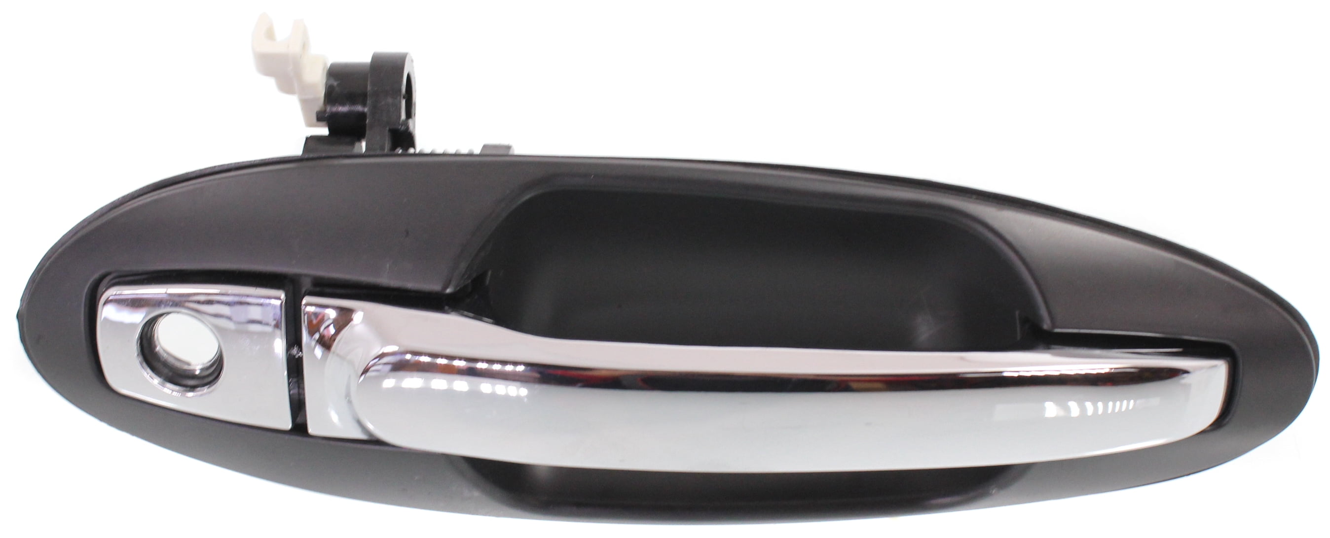 Replacement REPK462121 Exterior Door Handle Compatible with 2002-2005 Hyundai Sonata 2001-2006 Kia Optima Front, Right Passenger Chrome Lever with Primed Bezel