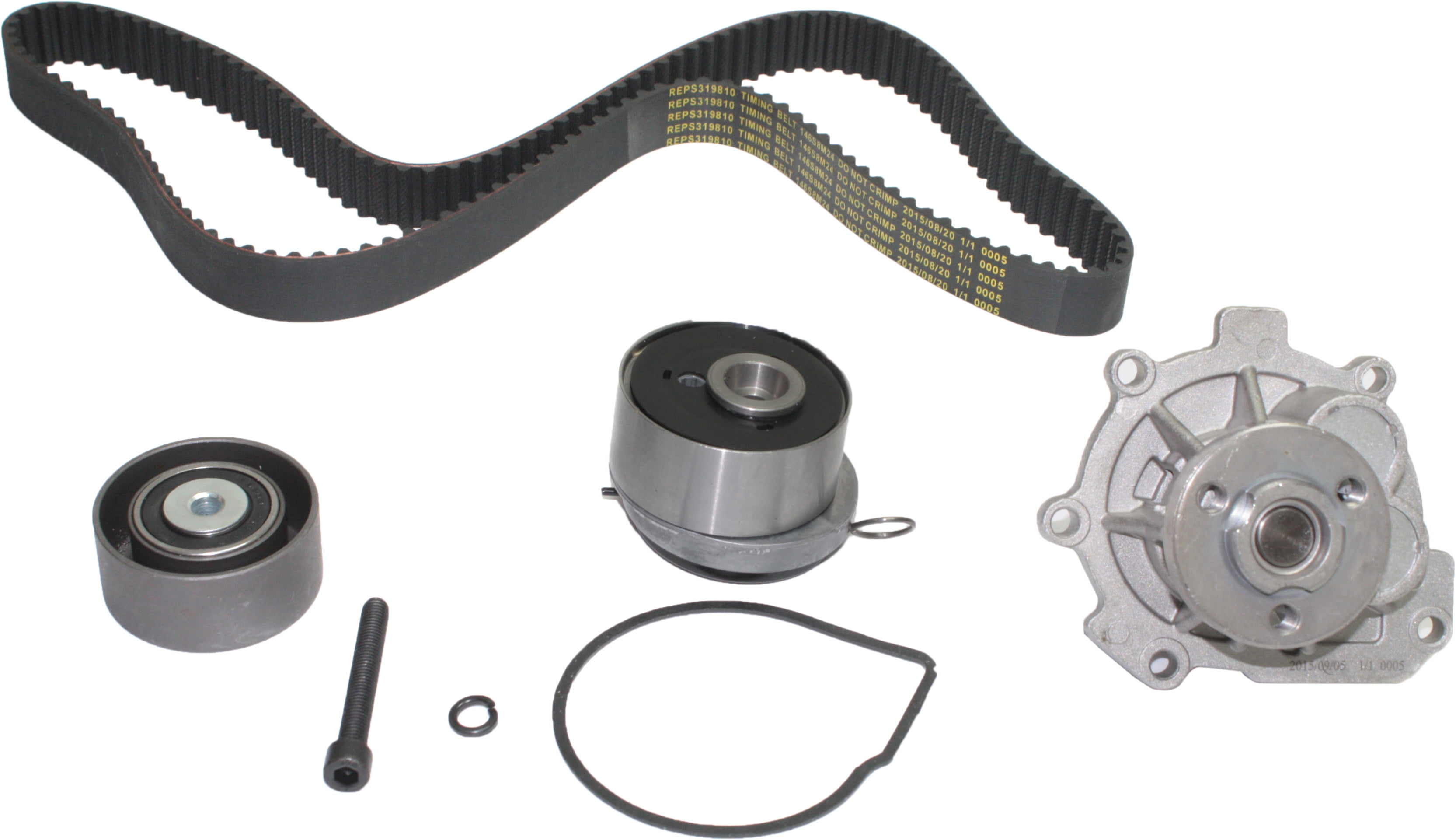 Replacement REPS319810 Timing Belt Kit Compatible with 2012-2014 Chevrolet  Cruze 2008-2009 Saturn Astra 4Cyl 1.8L Water Pump Included