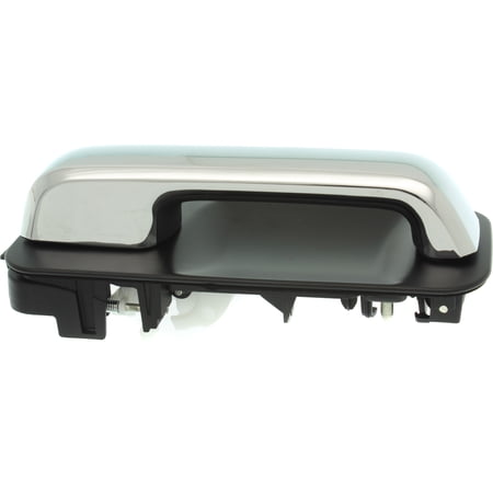 Replacement RF49150004 Exterior Door Handle Compatible with 2015-2020 Ford F-150 Rear, Left Driver Black bezel with chrome lever