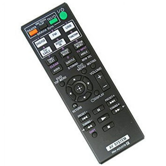 Replacement RM-ADU078 Remote Control for Sony DVD Home Theater System DAV-TZ710