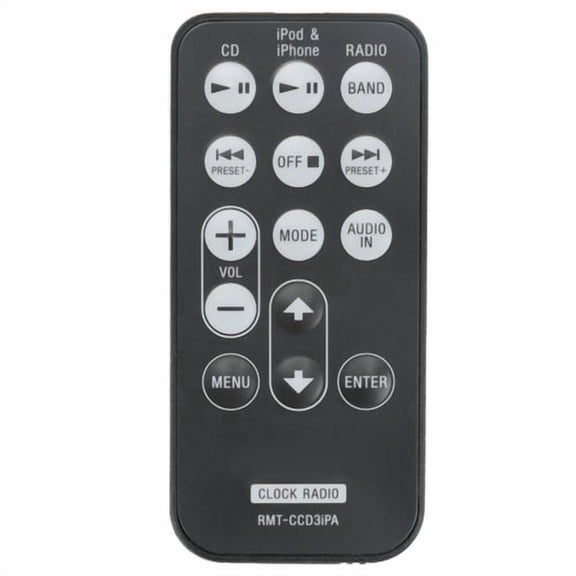 Replacement RMT-CCD3IPA Remote Control for ICF-CD3iP FM/AM CD Clock Radio