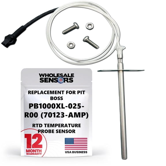 Replacement RTD Temperature Probe Sensor, Compatible with Pit Boss Pellet Grill PB1000XL-025-R00 (70123-AMP)