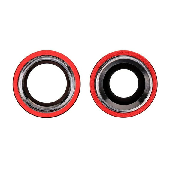 Replacement Rear Camera Glass Lens With Cover Bezel Ring For Apple iPhone 12 / iPhone 12 Mini - Red