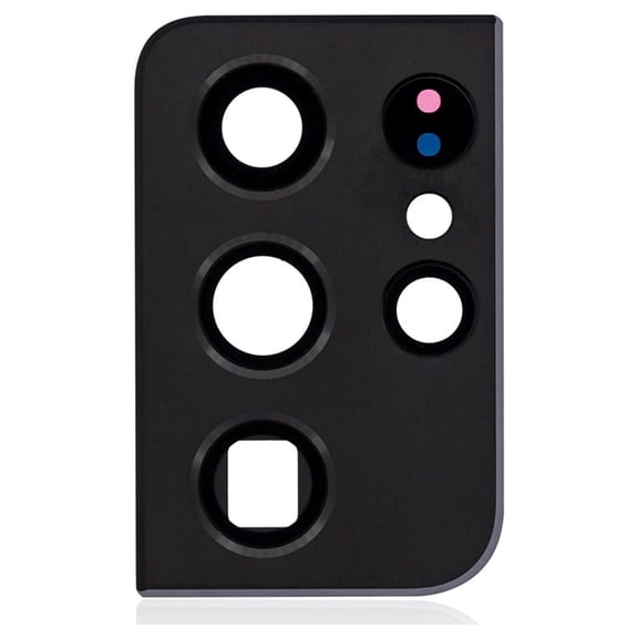 Replacement Rear Camera Glass Lens With Cover Bezel Ring For Samsung Galaxy S21 Ultra 5G (SM-G998W) - Phantom Black
