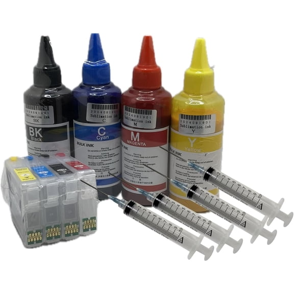 Replacement for Refillable Ink Cartridge with Disposable Chip +400ml Sublimation Ink 232XL 232 XP-4200 XP-4205 WF-2930 WF-2950 Printers, Small New Sealed