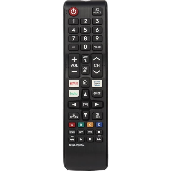 Replacement Remote Control BN59-01315A for Samsung 4K Crystal UHD LED QLED LCD Series 6/7/8/9/ TU-7000 Flat Curved Smart TV with Netflix Prime Video and Hulu Keys
