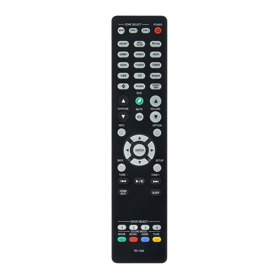 Replacement Remote Control RC-1252 fit for Denon HD UHD Home Theater AVR AV Receiver RC1252 AVRX1600H AVRX2800H AVRS730H AVR-S640H AVR-X1500H AVR-X1600H AVR-X4800H RC-1256 AVR-S920W RC-1218