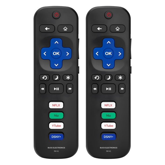 Replacement Remote Control for Roku Player (RK-H2) - Compatible with Roku Express, Premiere, Box, Player & Roku 1/2/3/4, Easy Setup, Shortcut Keys, 1 Pack (Not for Roku Stick/TVs)