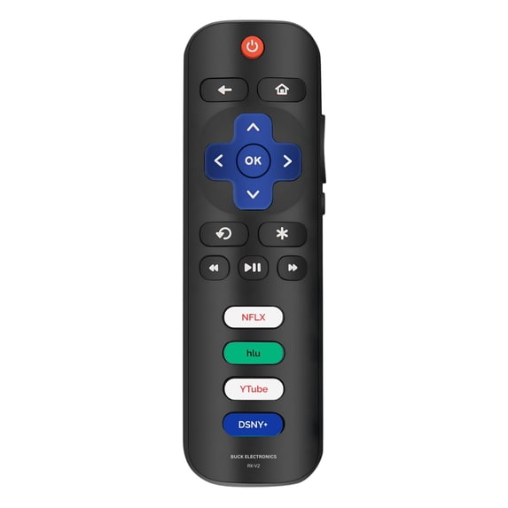 Replacement Remote Control for Roku Player (RK-H2) - Compatible with Roku Express, Premiere, Box, Player & Roku 1/2/3/4, Easy Setup, Shortcut Keys, 1 Pack (Not for Roku Stick/TVs)