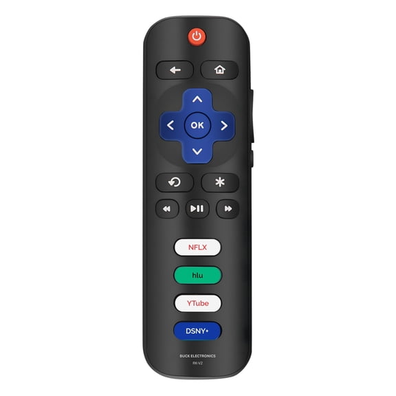 Replacement Remote Control for Roku Player (RK-H2) - Compatible with Roku Express, Premiere, Box, Player & Roku 1/2/3/4, Easy Setup, Shortcut Keys, 1 Pack (Not for Roku Stick/TVs)