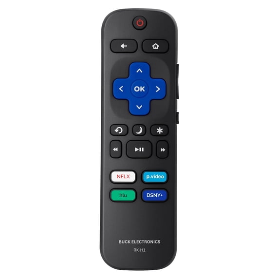 Replacement Remote Control for Roku Player (RK-H2) - Compatible with Roku Express, Premiere, Box, Player & Roku 1/2/3/4, Easy Setup, Shortcut Keys, 1 Pack (Not for Roku Stick/TVs)