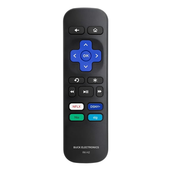 Replacement Remote Control for Roku Player (RK-H2) - Compatible with Roku Express, Premiere, Box, Player & Roku 1/2/3/4, Easy Setup, Shortcut Keys, 1 Pack (Not for Roku Stick/TVs)