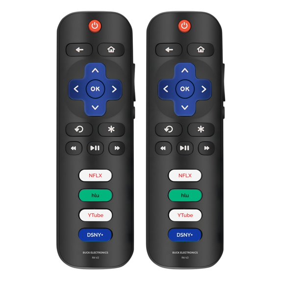 Replacement Remote Control for Roku Player (RK-H2) - Compatible with Roku Express, Premiere, Box, Player & Roku 1/2/3/4, Easy Setup, Shortcut Keys, 1 Pack (Not for Roku Stick/TVs)