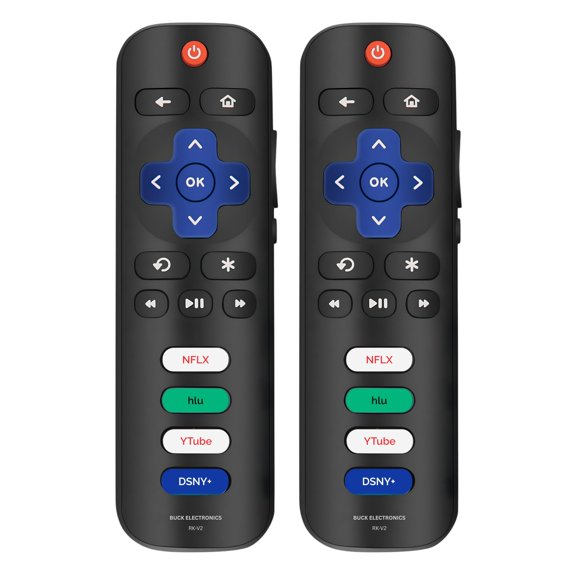Replacement Remote Control for Roku Player (RK-H2) - Compatible with Roku Express, Premiere, Box, Player & Roku 1/2/3/4, Easy Setup, Shortcut Keys, 1 Pack (Not for Roku Stick/TVs)
