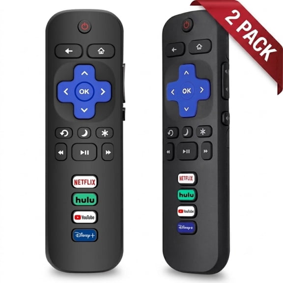 Replacement Remote Control Only for Roku TV-Compatible for TCL Roku/Hisense Roku/Onn Roku/Sharp Roku/Element Roku/Westinghouse Roku/Philips Roku Smart TVs, 2 pack