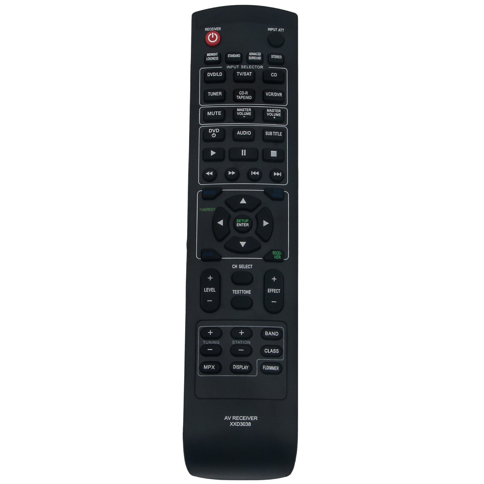 Pi 412 Remote Replacement Remote Control XXD3038 fit for Pioneer Receiver Audio Video ...