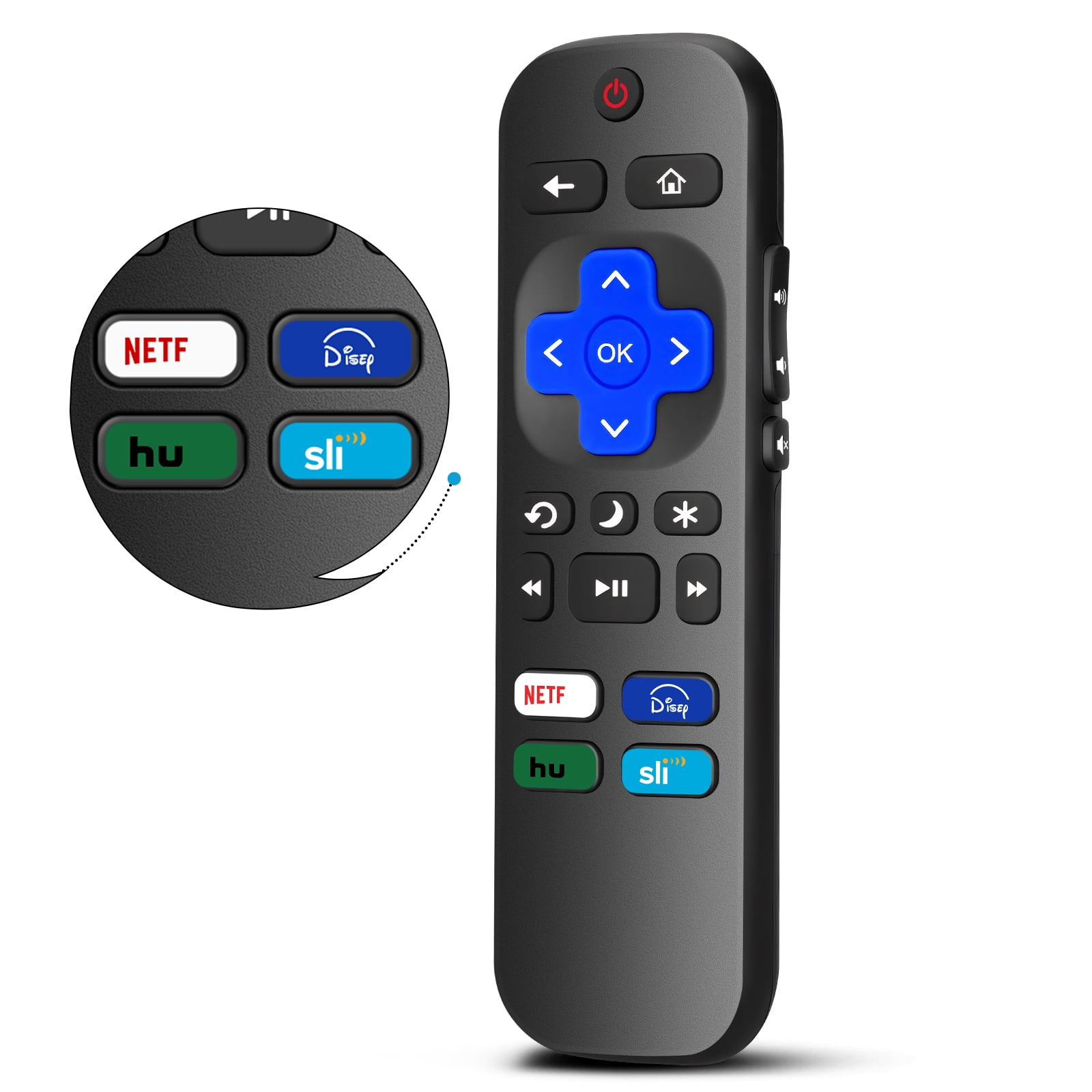 Replacement for Roku Smart TV Remote Control, Compatible with TCL Roku ...