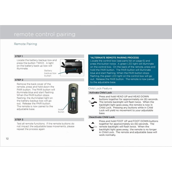 Replacement Remote Control for  Ergo Adjustable Bed Base - Silver Black Compatible with RF502A RF358A