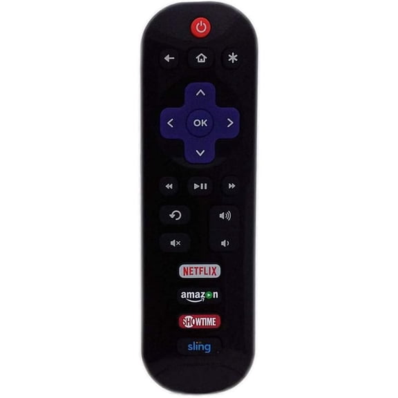 Replacement Remote Control for Hisense - Roku Roku TV No Pairing Includes Volume Control Buttons & Netflix, Amazon, Showtime, Sling