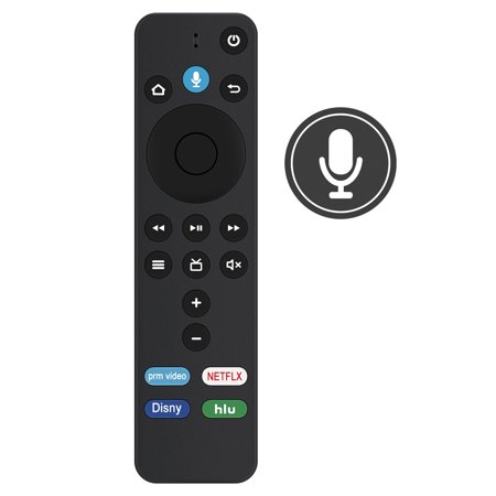 Replacement Remote Fit for Amazon 3rd-Gen 4th-Gen Voice Smart Remote Sub L5B83H L5B83G with Shortcuts Prime-Video Netflix Disney+ Hulu