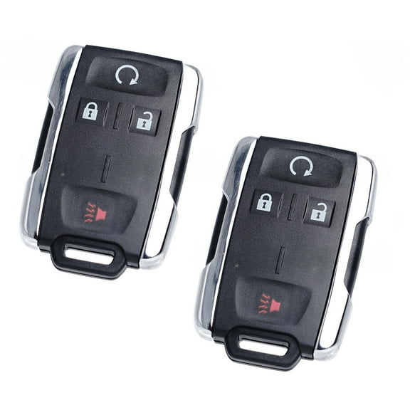Replacement Remote Key Fob for Chevrolet Silverado 2014-2018, 2 Pack, 4 Buttons, Fast Response