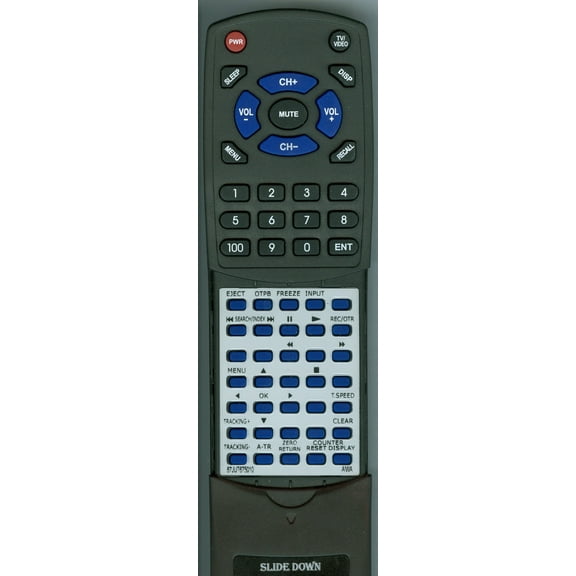 Replacement Remote for AIWA 87JUT675010, RT87JUT675010, RC7VR23, HVMX100, HVMX100U