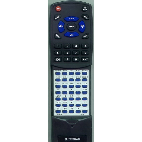 Replacement Remote for ALPINE RUE-4159, A-33ZY-R200-00, A33ZYR20000, RTRUE4159, RUE4159, PKGRSE2, TMXR2000