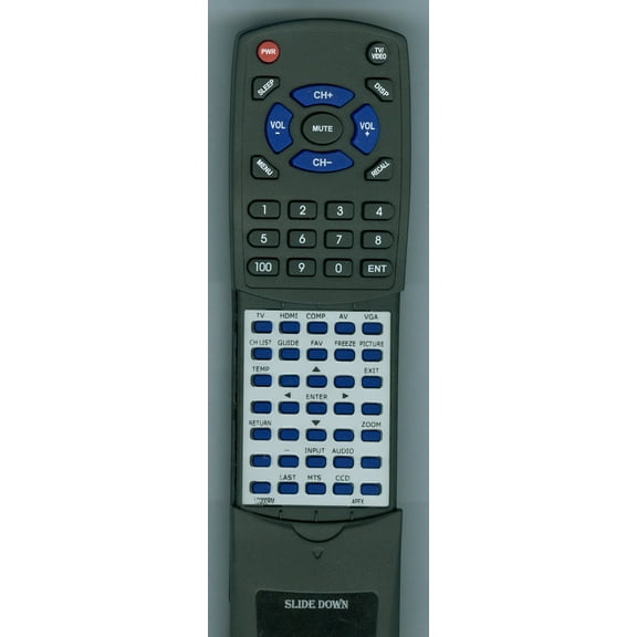 Replacement Remote for APEX RTLD200RM, LD200RM, LD3288M, LD3288, LD3288T, LE40H88, LD4688, LD4688T