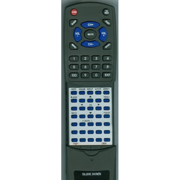 Replacement Remote for CANON DY5-2011-000, DY52011000, RTDY52011, RD439E, LV7385, LV7285, LV8300, LV7275, LV7375, LV8215, LV8310, LV7380, LV7370, LV7