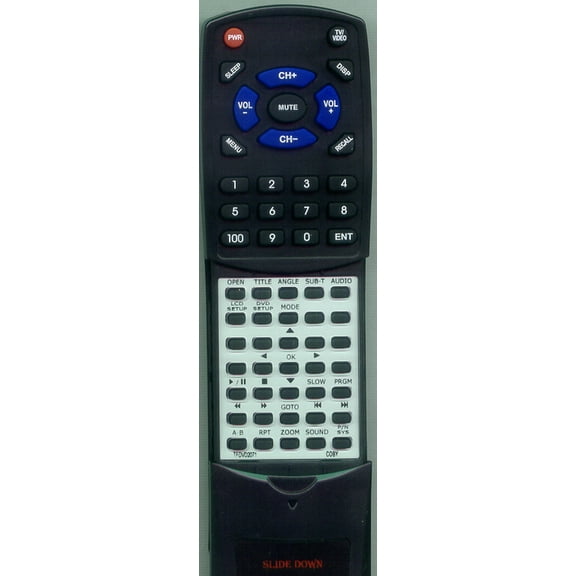 Replacement Remote for COBY RC-005, RTRC005, RC005, TFDVD1770, TFDVD2077, TFDVD1972E, TFDVD1550, TFDVD2071, TFDVD1971, TFDVD1972