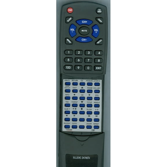 Replacement Remote for COBY RTTFDVD2290, TFDVD2290