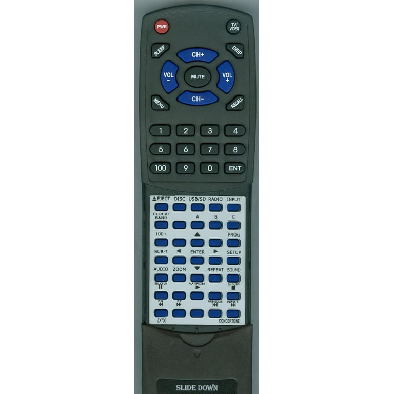 Replacement Remote for CONCERTONE RTZX700, ZX800, ZX700 - Walmart.com