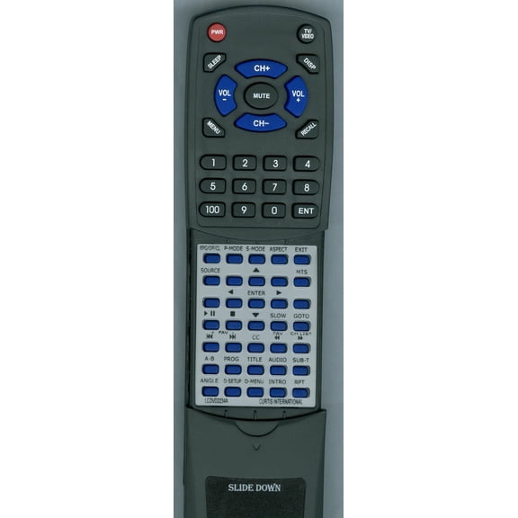 Replacement Remote for CURTIS RTLCDVD2234A, LCDVD2234A, LEDVD1975A, LCDVD199A2, LCDVD244A, LEDVD1975A2, LCDVD2471, LCDVD2471A, LCDVD2454A, LCDVD2675A
