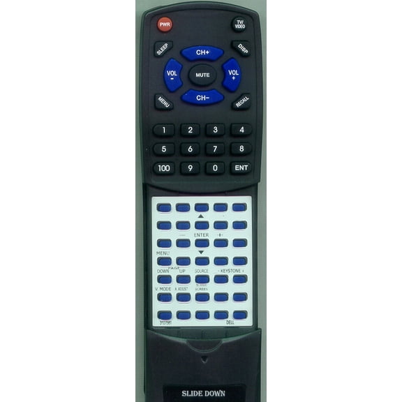 Replacement Remote for DELL 310-7581, 3107581, 412-1065, 4121065, RT3107581, TSFMIR01, 2400MP, 1800MP