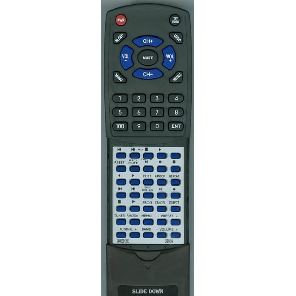 Replacement Remote for DENON 9600081200, RT9600081200, RC829, DF100S, DCDF101, DRAF101, DRRF100, DRAF100, DCDF100