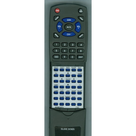 Replacement Remote for DYNEX 098GRABDUNEDYJ, RT098GRABDUNEDYJ, DXRC02A12, DX32E250A12, DX32L221A12, DX40L261A12, DX40L260A12, DX-RC02A-12