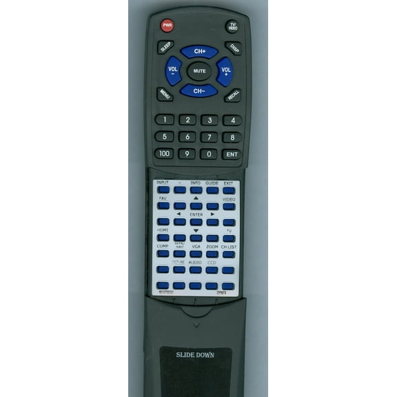 Replacement Remote for DYNEX 6010700101, RT6010700101, RC7010A, DX32L150A11, DX40L130A11, DX37L150A11, DX46L260A12, DX24L200A12, DX40L150A11, DX24L15