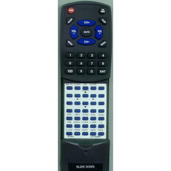 Replacement Remote for ELECTROGRAPH 30T10016, RT30T10016, HVN01, DTS55PTD, DTS32LTD, DTS5025PM, DTS42LTD, DTS46LTD, DTS37LTD, DTS40LTD, DTS4225PTD