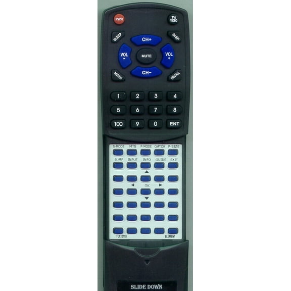 Replacement Remote for ELEMENT RTFLX1511B, FLX1511B, FLW1920B, FLW1921B