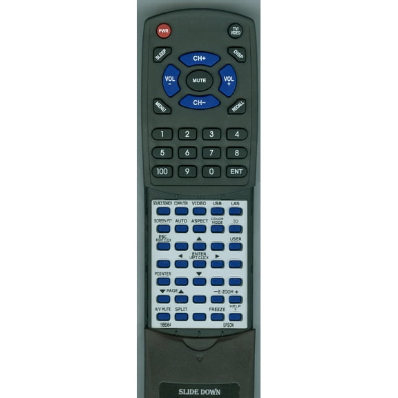 Replacement Remote for EPSON 1566064, RT1566064, 156606400, POWERLITE 1950, POWERLITE1950, POWERLITE 1940W, POWERLITE1940W, POWERLITE 1965, POWERLITE