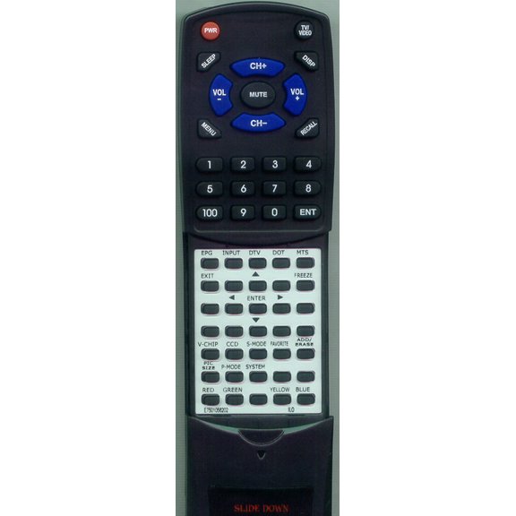 Replacement Remote for ILO E7501-056202, E7501056202, RTE7501056202, RC01B4, PDP4210EA1