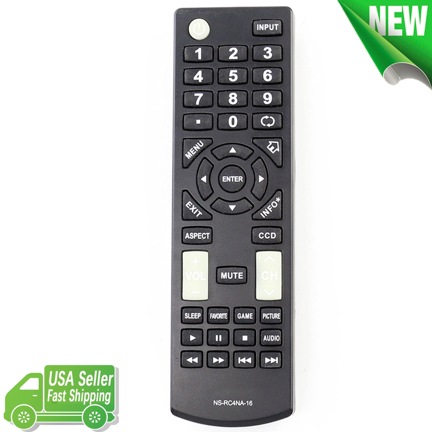 Replacement Remote for Insignia TV NSRC4NA16 Universal Control NS