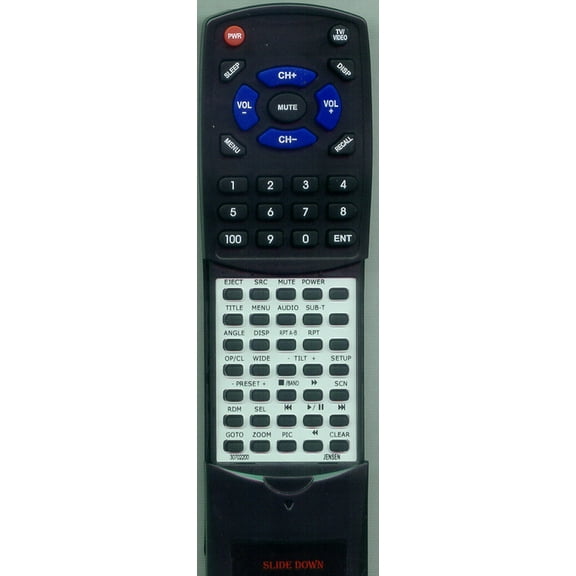 Replacement Remote for JENSEN 30702200, RT30702200, VM9312, VM9312HD