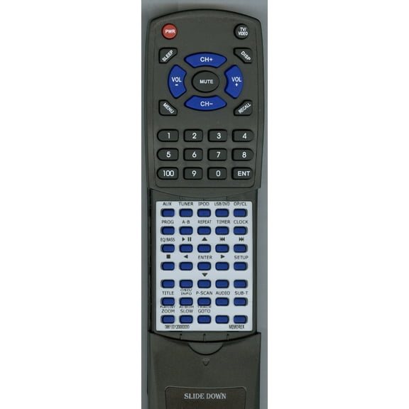 Replacement Remote for MEMOREX 0861-001200-00000, 086100120000000, RT086100120000000, MIHT5005