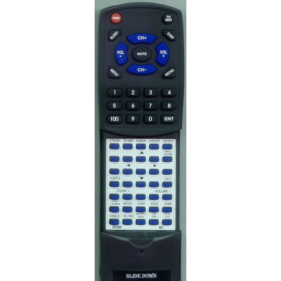 Replacement Remote for NEC 3S120291, RT3S120291, RP115, 50XM5, 50XM5, PX42XM5, 60XM5, 60XM5, 60XM5, PX60XM5, PX50XM5, 61XM4, 61XM4, 61XM4, PX61XM4