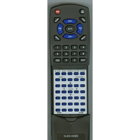 Replacement Remote for OPTOMA BR-3025N, BR3025N, RTBR3025N, TX800, EP38MXB, DX627, DX625, DX205, EP749, EP719H
