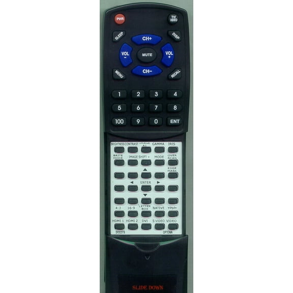 Replacement Remote for OPTOMA BR-3037B, BR3037B, RTBR3037B, HD80, HD806, HD980, HD803, HD930, HE7200, HD7200, HD8000, EP782