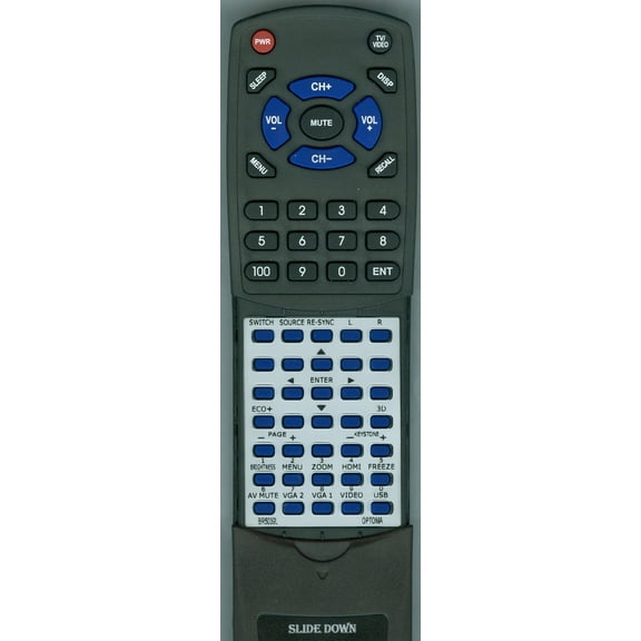 Replacement Remote for OPTOMA BR-5039L, BR5039L, RTBR5039L, TW635-3D, TW6353D, TX635-3D, TX6353D