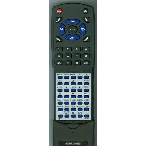 Replacement Remote for OPTOMA BR-5047L, BR5047L, RTBR5047L, EH300