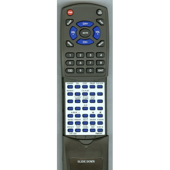 Replacement Remote for PANASONIC RTEUR7710050, EUR7710050, SAAK520, SCAK520